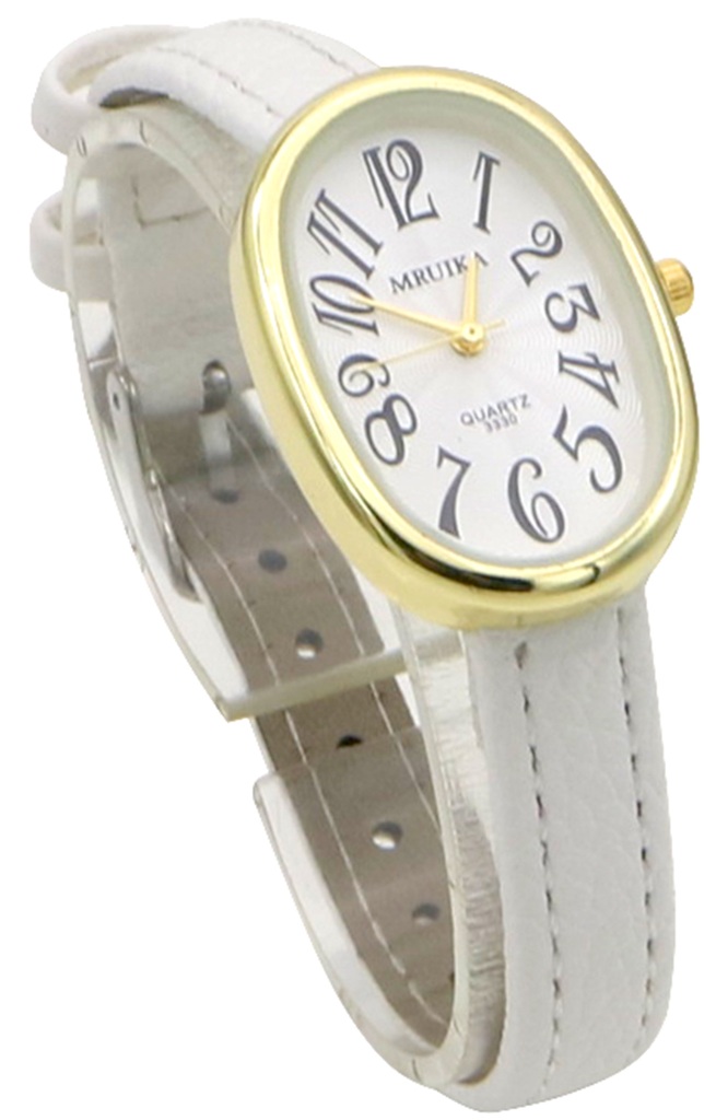 A-E19.2 W001-033-4 Quartz Watch PU Strap 36x22mm White