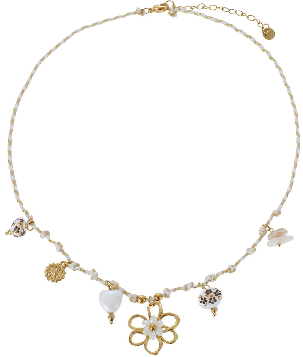 D-D20.4  N1144-010-2 S. Steel Rope Necklace Charms  40-45cm Beige