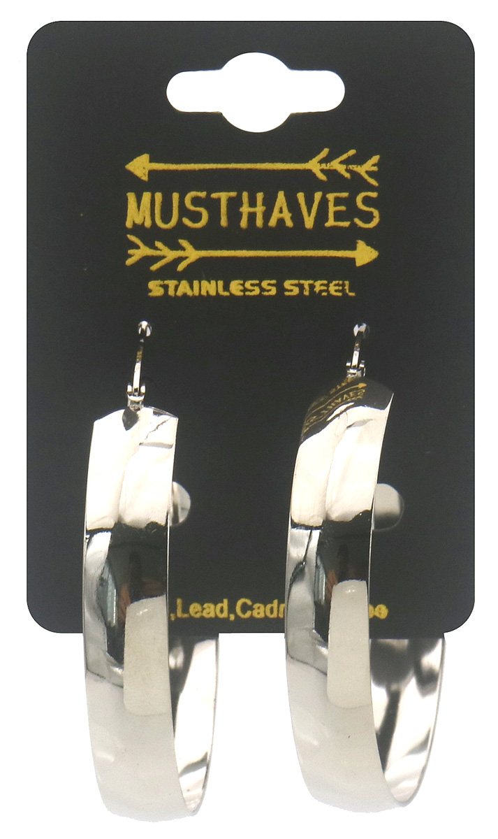 H-D25.2 E2616-006S S. Steel Earrings 50mm