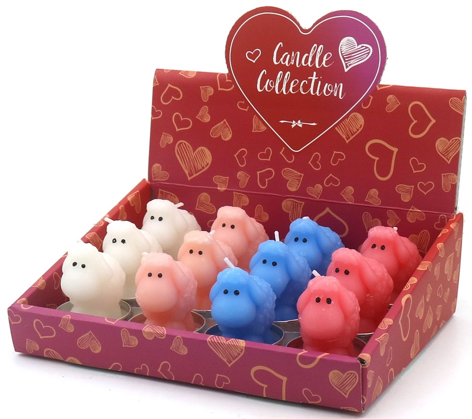 R-G6.2 CA958-005 Candles 5cm Sheep - 12pcs in Display