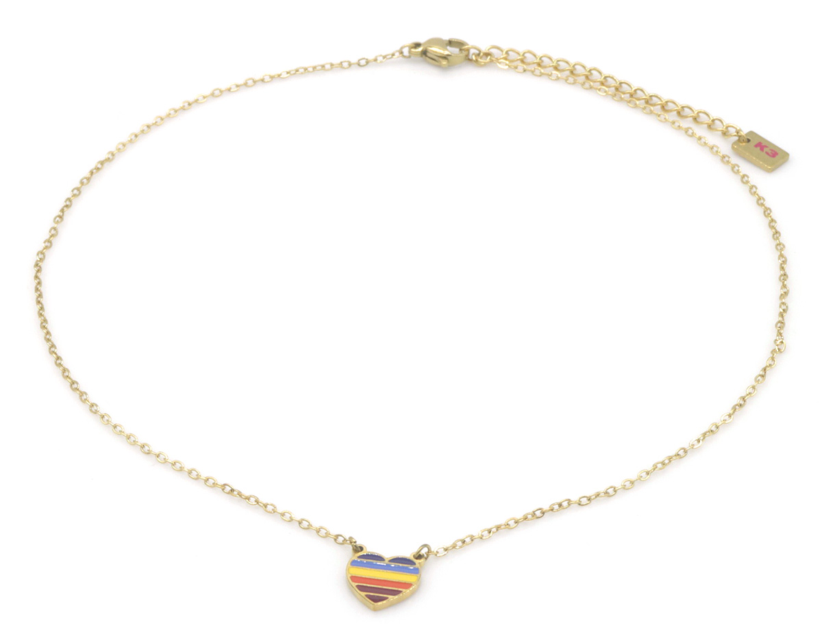 K3-RBN006 S. Steel Necklace Heart