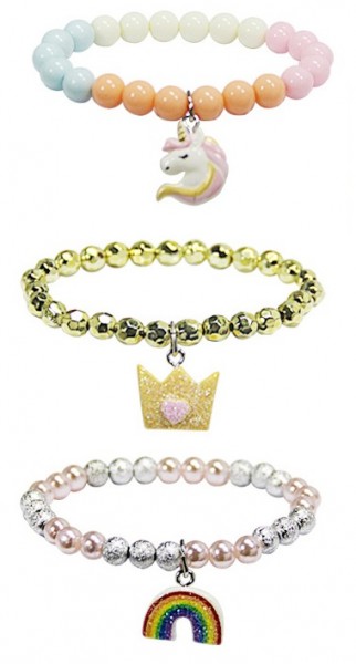 A-B23.1  B2230-004-Unicorn Bracelet Set for Kids - 3pcs