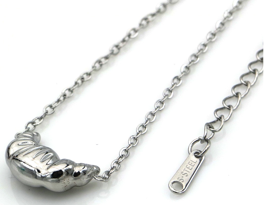 F-D20.2 N2591-001S S. Steel Necklace Croissant 40-45cm