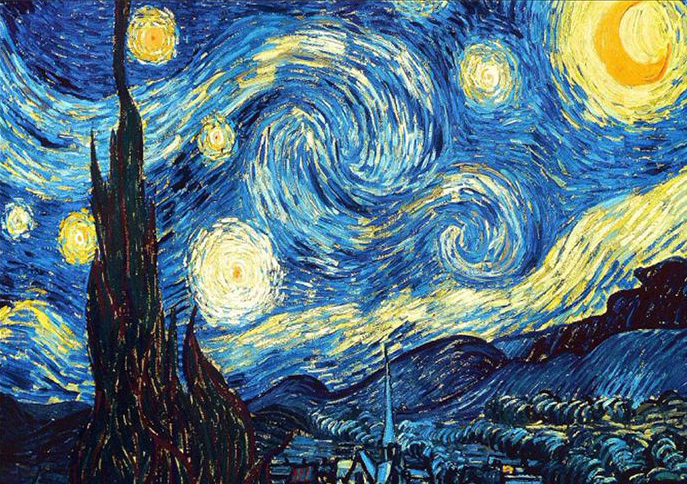 T-I4.2 GC75264  Diamond Painting -Canvas 50x40cm - Painting 45x35cm Sterrennacht