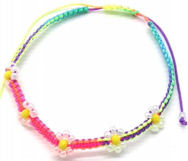 C-A2.1 ANK627-016 Anklet Flowers Multi