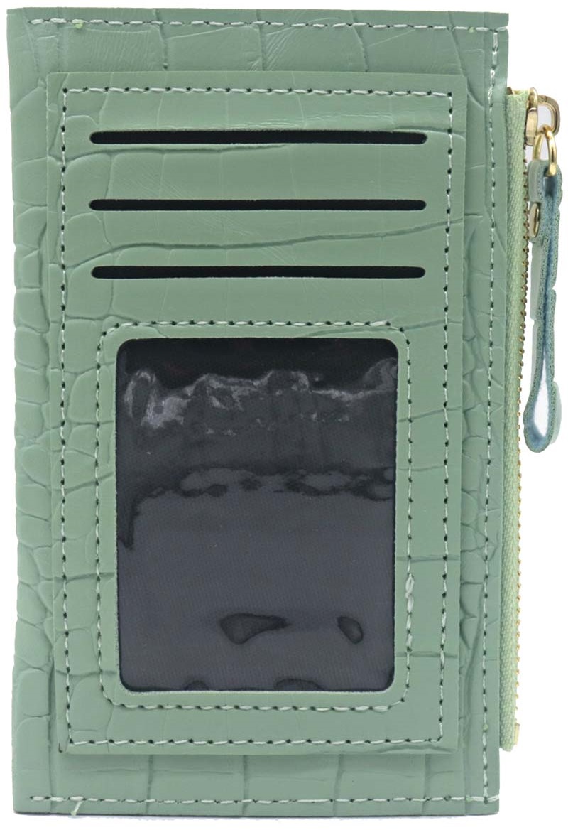 F-C10.1 W804-001-5 PU Wallet - Card Holder 14x9cm Green