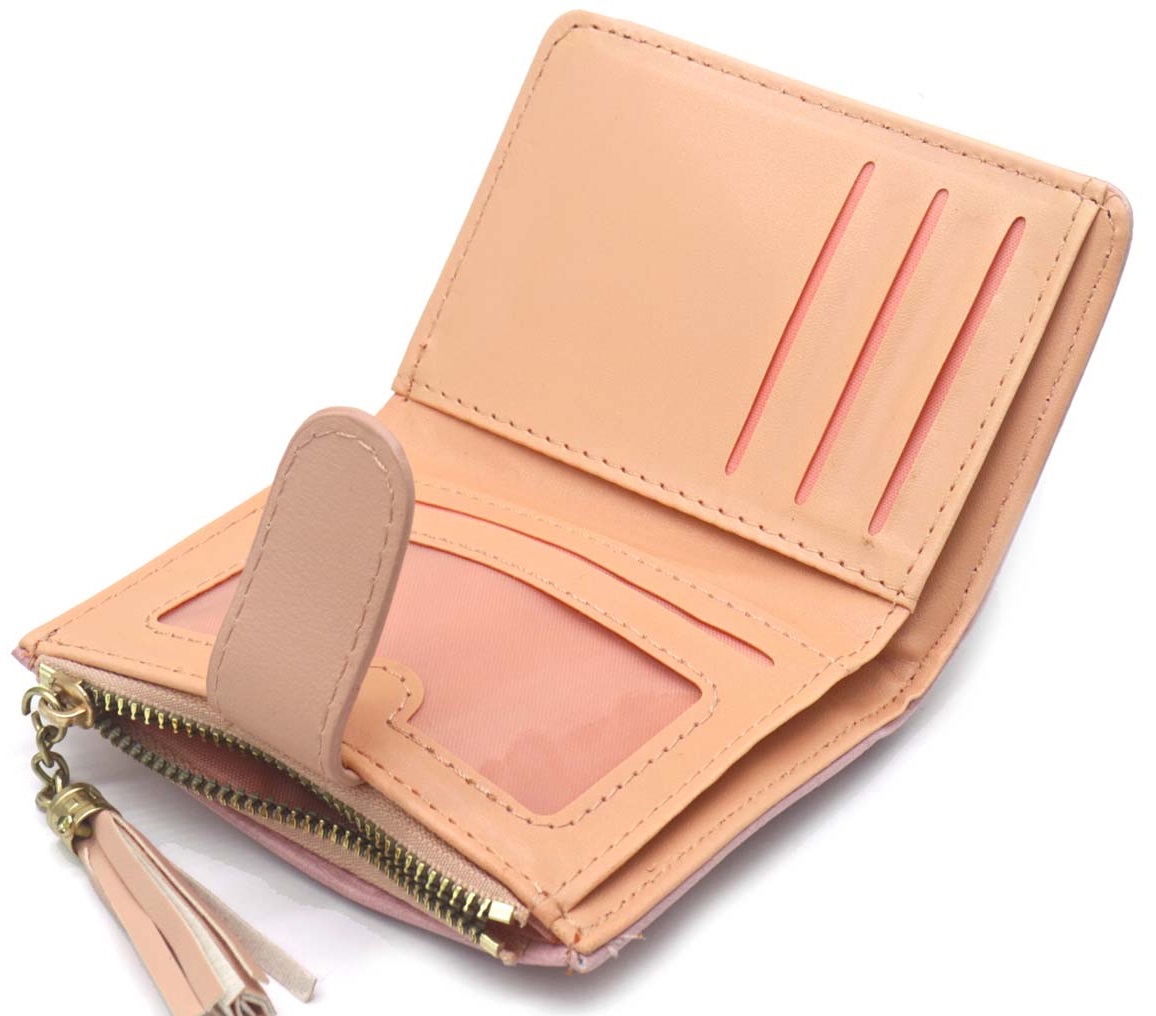 T-P3.1  W804-003-4 PU wallet 12x9x1.5cm Pink