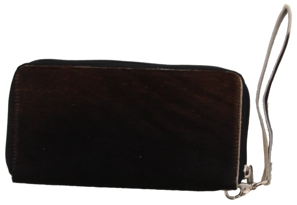 H-C23.1 Leather Wallet with Cowhide Black with Mixed Color Cowhide 21.5x11cm