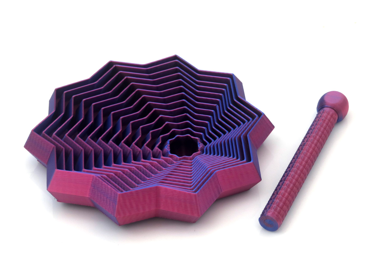 R-I7.2 TOY1152-002 3D Printed Fidget Toy 8cm - 1pc Mixed Colors
