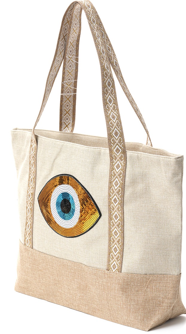 T-K4.2 BAG907-002-2 Beach Bag Sequins 55x37x12cm