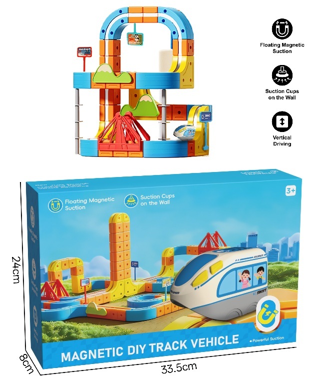 K-D3.2 568-88 Magnetic DIY Train Vehicle Large Set