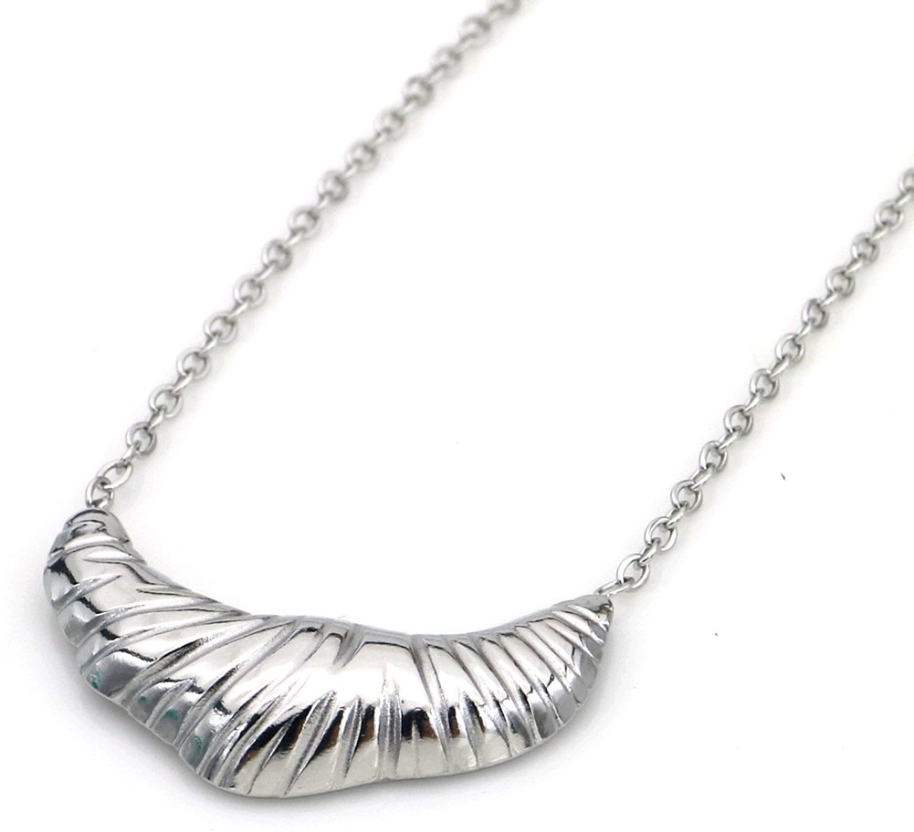 F-F19.4 N2591-017S S. Steel Necklace Croissant 40-45cm
