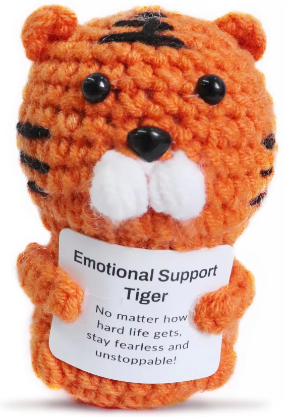 Q-K4.2 T2405-437 Knitted Positive Tiger 9cm