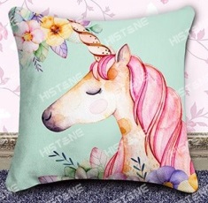 L-A3.1 ASHBZ2041 Diamond Painting Pillow 40x40cm Unicorn