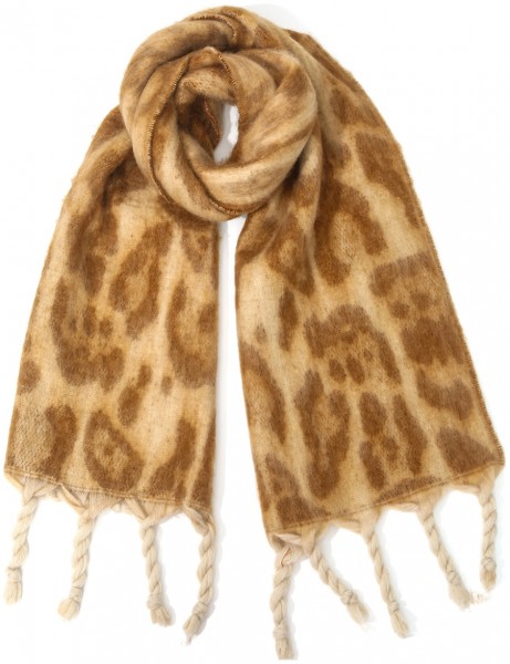 Y-C2.2 SCARF705-062 No. 3 Scarf Leopard 180x50cm Brown