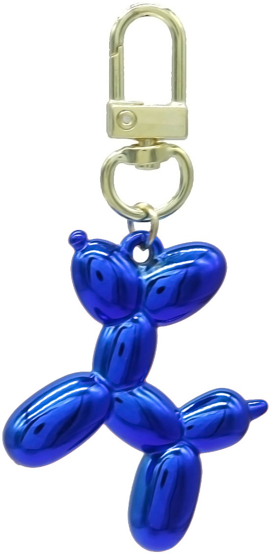 E-D12.2 KY2403-018-25 Keychain Dog 5cm Blue