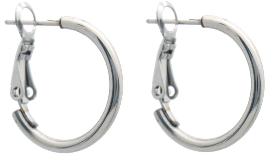 A-C5.4 E926-007S S. Steel Earrings Creoles 20mm