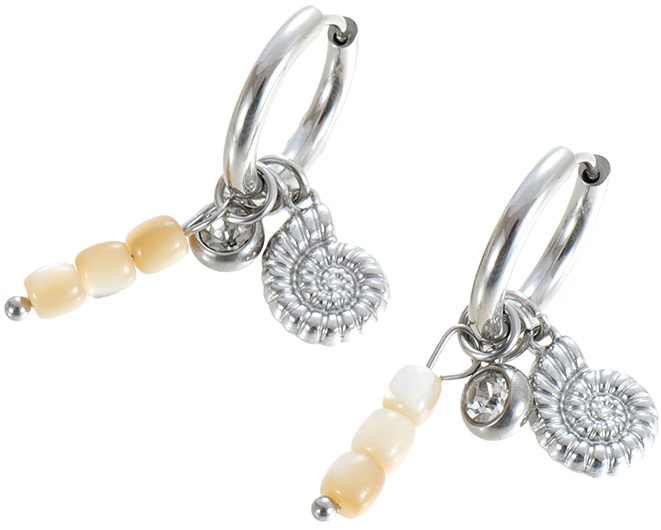 C-B17.3 E2612-062S S. Steel Earrings 3.2cm