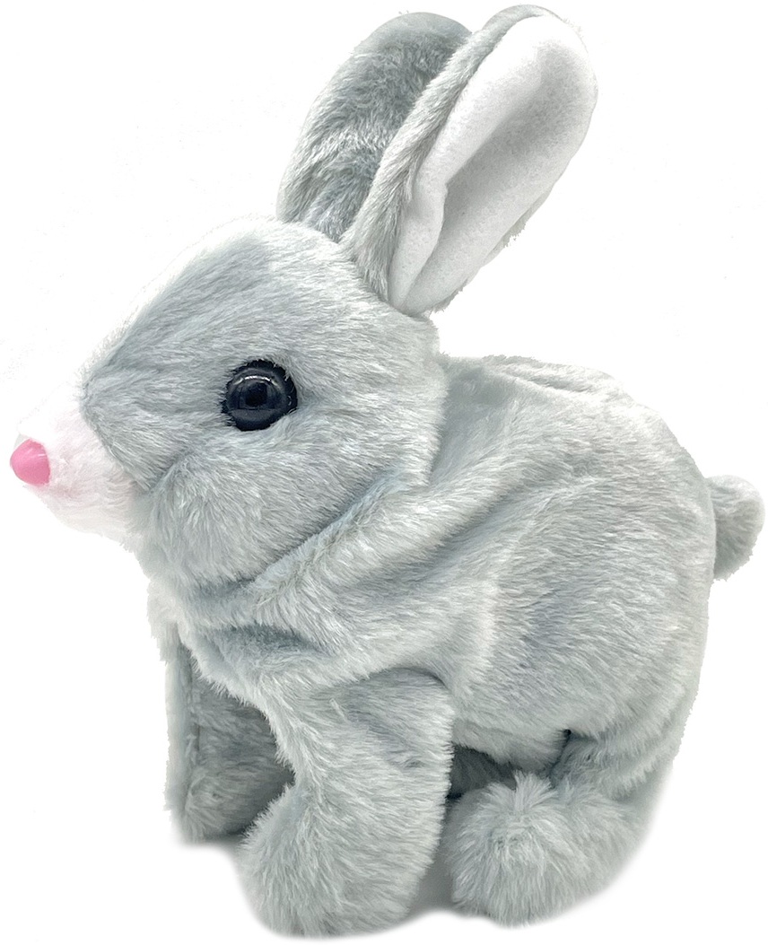 L-C8.2 TOY1149-001 Walking Rabbit 15cm Movement and Sound - Mixed Colors - 1pc