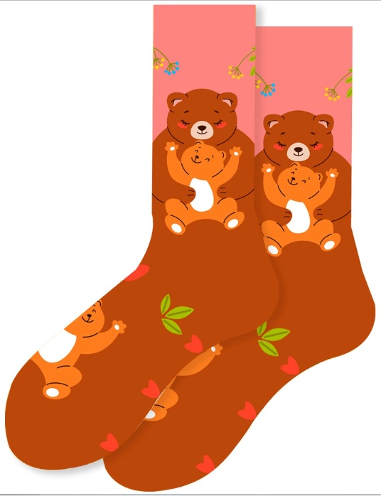 S-H1.2  SOCK2512-009 Pair of Socks Size 36-43 Bears