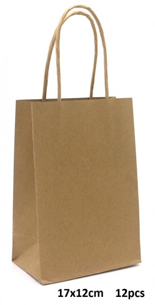 I-D26.1 PK525-001C paper Bag 17x12cm Brown 12pcs
