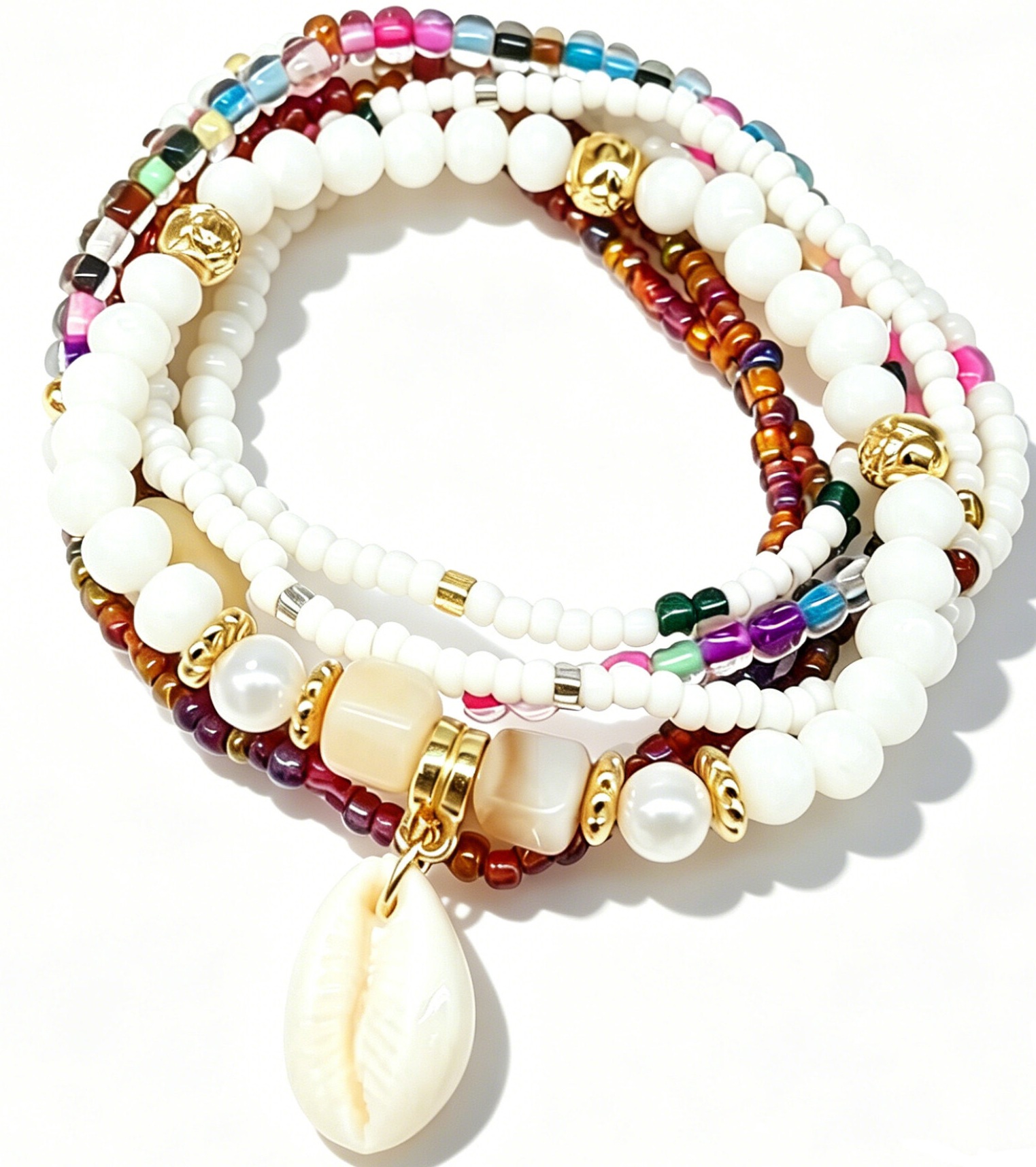 A-E5.1 B1670-051-2 Bracleet Set Shell White