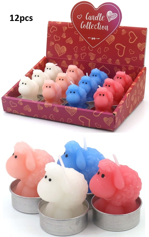 R-G6.2 CA958-005 Candles 5cm Sheep - 12pcs in Display