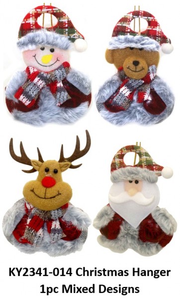K-E4.2 KY2341-014 Christmas Hanger 14cm - Mixed Design - 1pc