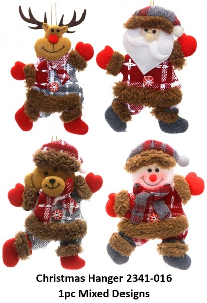 R-K4.1 KY2341-016 Christmas Hanger 17cm - Mixed Design - 1pc