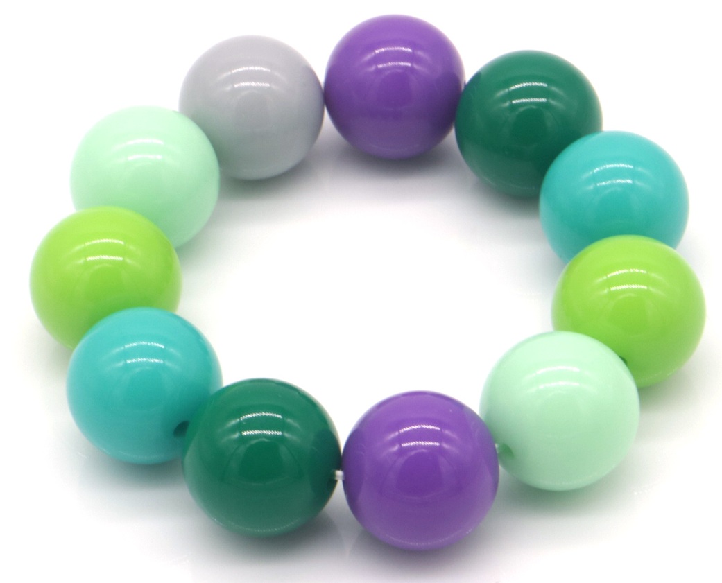F-E9.1 B2582-001-5 Bracelet Multi Color 18mm Beads