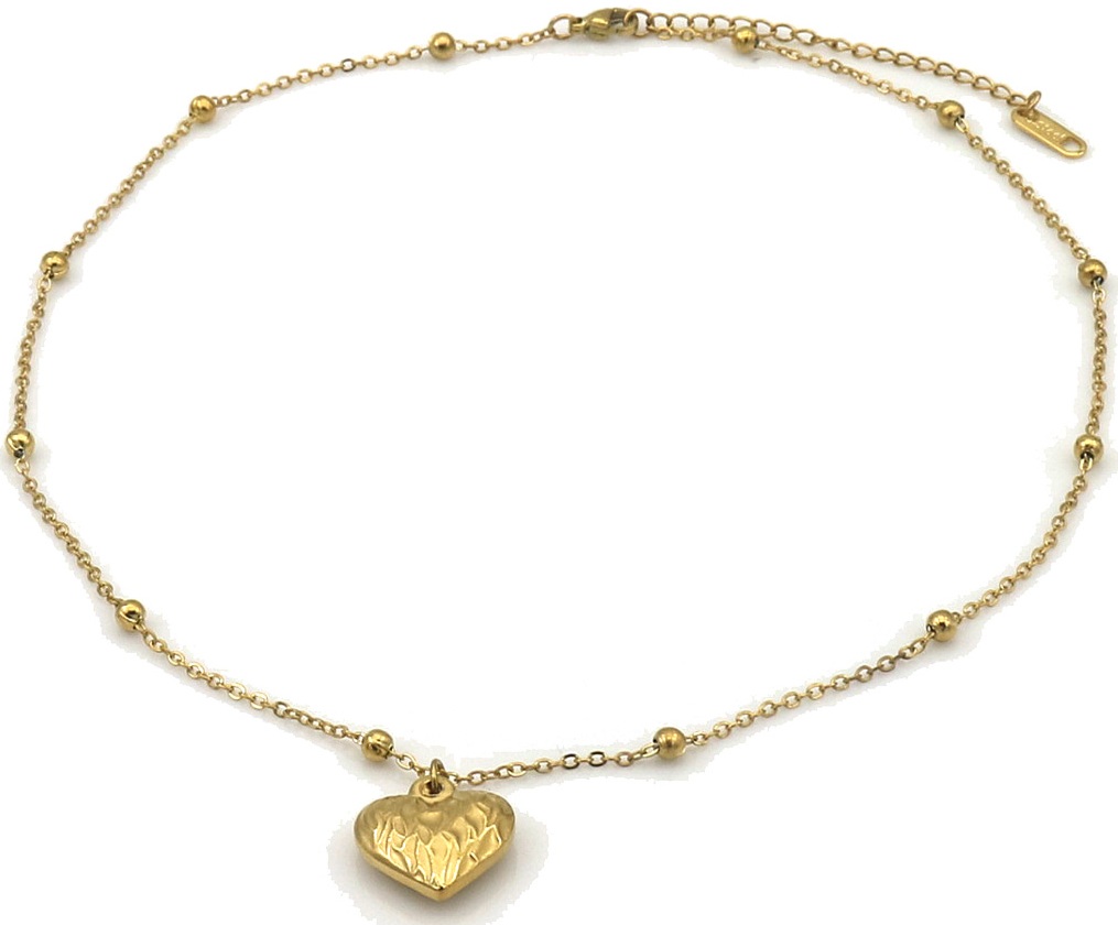 A-A11.1 N1141-001G S. Steel Necklace Heart 40-45cm