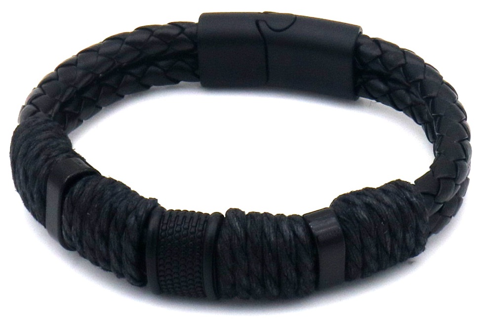 C-F17.3 B25104-007-3 PU Bracelet 21cm Black