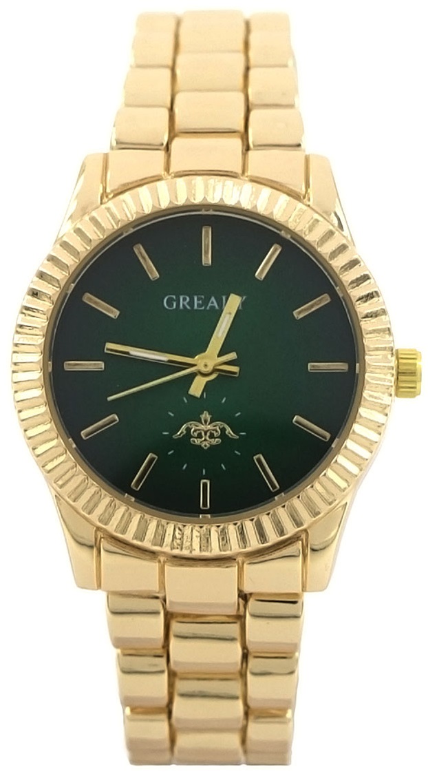 A-F5.2  W631-008G Quartz Watch with Metal Bracelet 30mm Gold