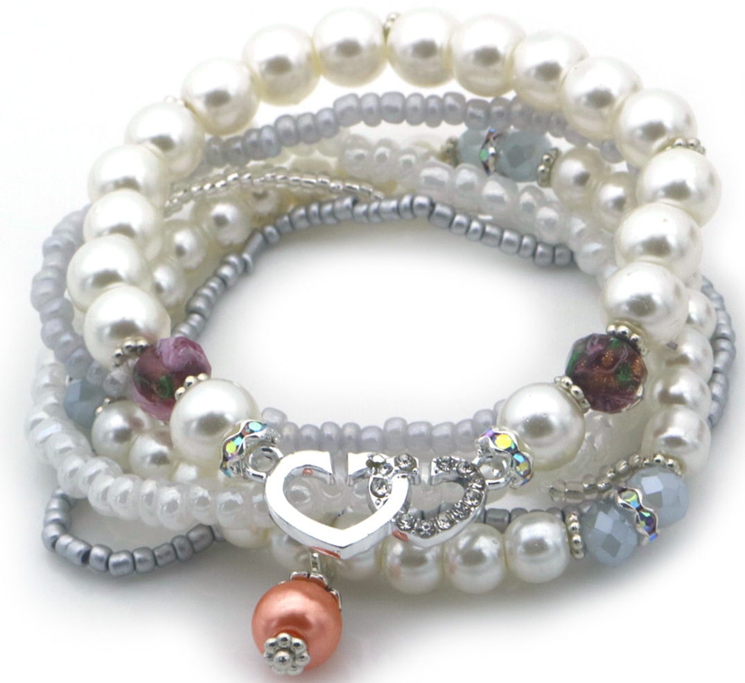 D-B22.2 B2529-019 Bracelet Set Glassbeads