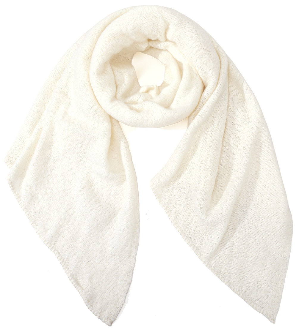 Y-B5.4 SCARF1007-004-6 Winter Scarf 180x50cm White
