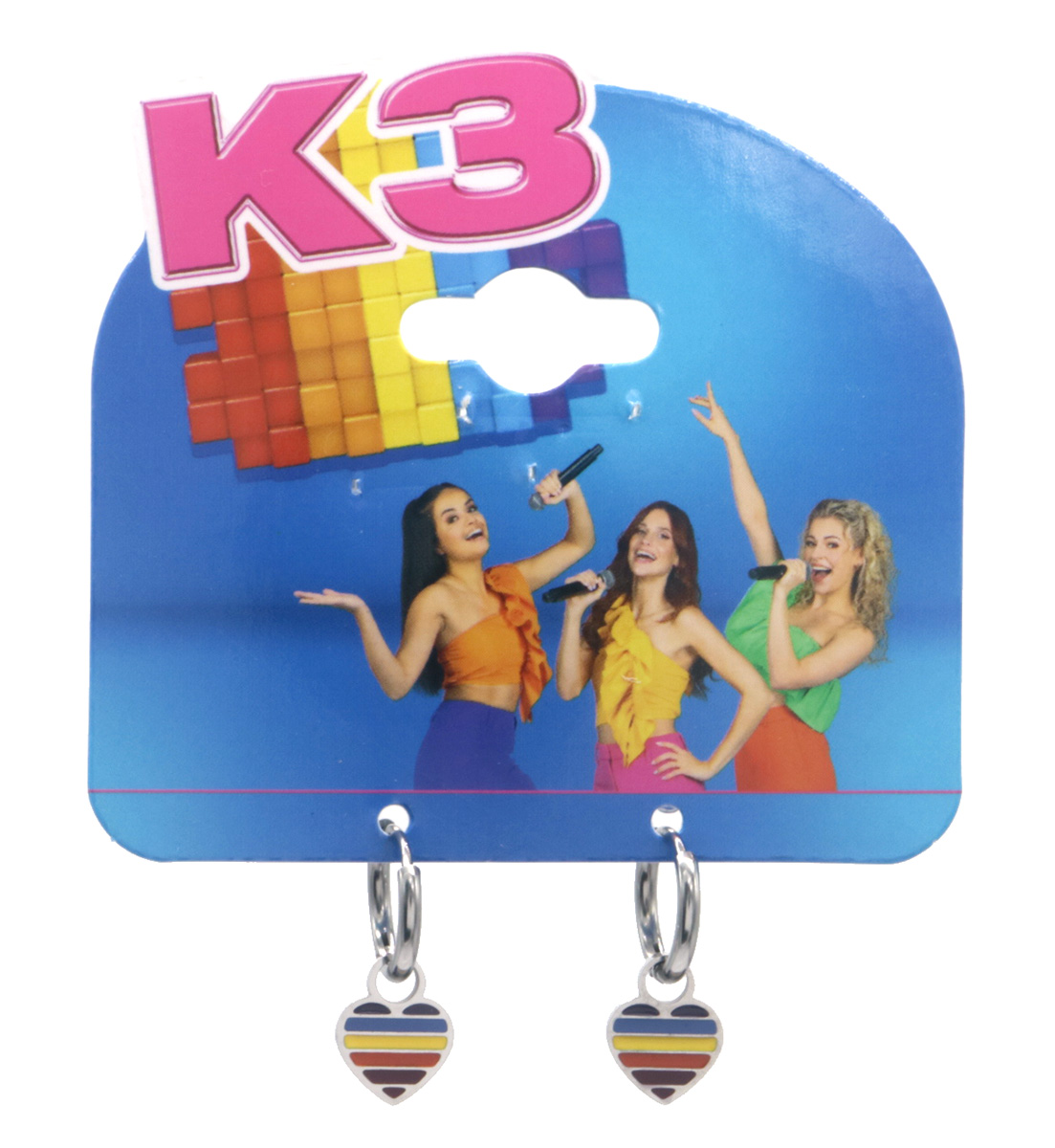 K3-RBE007 S. Steel Earrings Heart