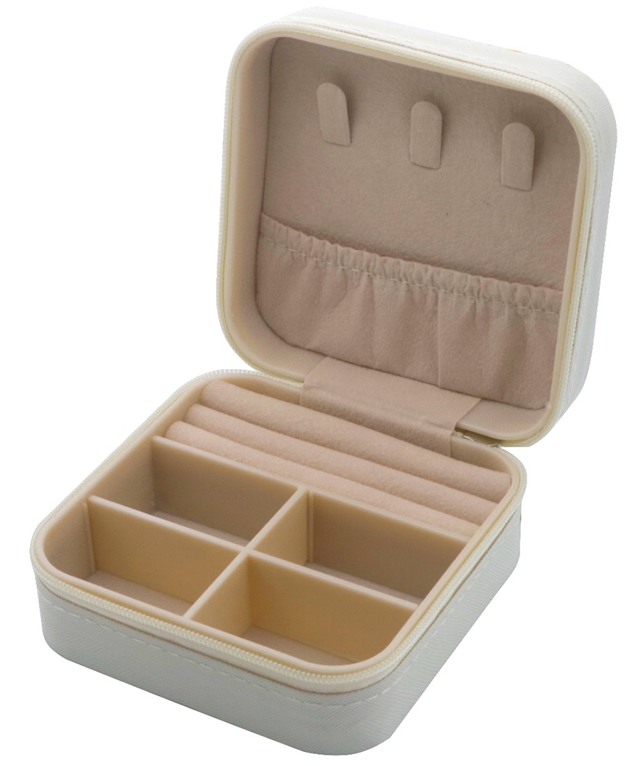 Q-C8.1 PK954-001-2 PU Travel Case Jewelry Box 10x10x5cm