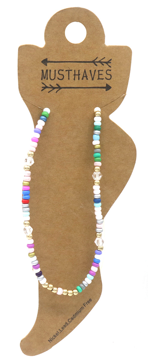 E-B2.2 ANK830-053-1 Anklet Glassbeads