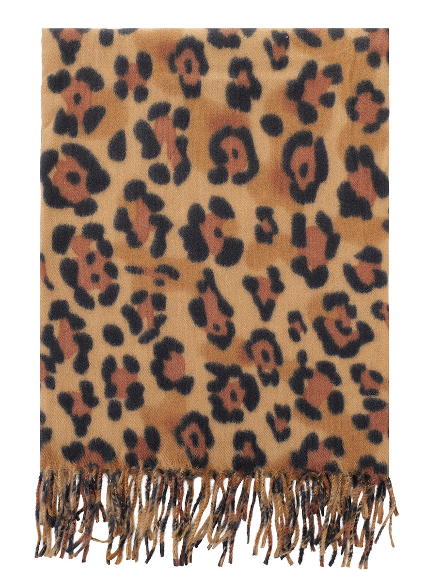 Y-B1.5 SCARF405-780-1 Soft Scarf Leopard 180x70cm