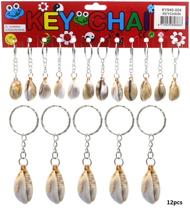 B-E14.1 KY940-004 Keychains Shell 12pcs