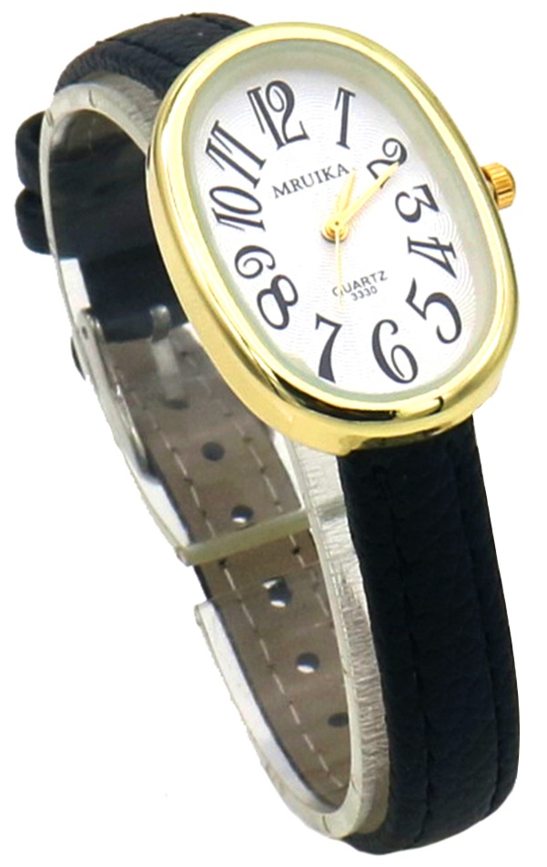 A-E18.4 W001-033-1 Quartz Watch PU Strap 36x22mm Black
