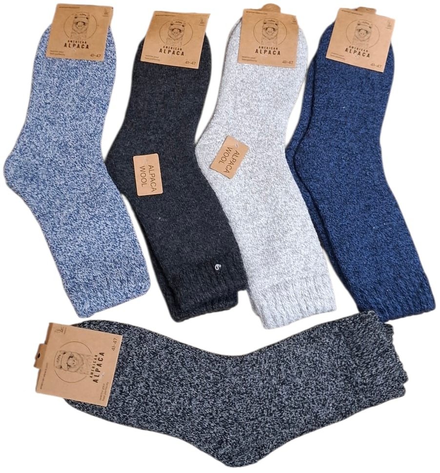 L-E8.1 JN25-9311 Pair of Woolen Socks Size 41-47 - Mixed Colors - 1pc