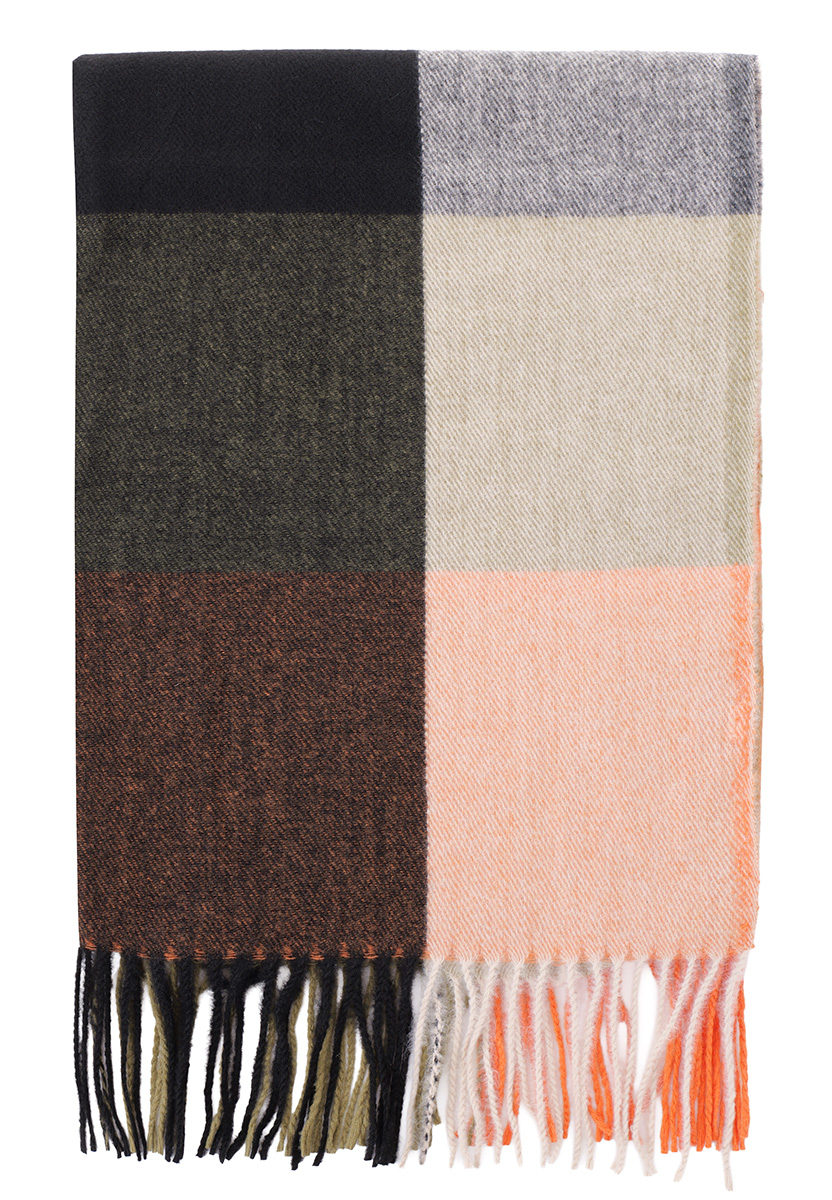 Q-F7.2 SCARF405-736-1 Soft Scarf Checkered 180x70cm