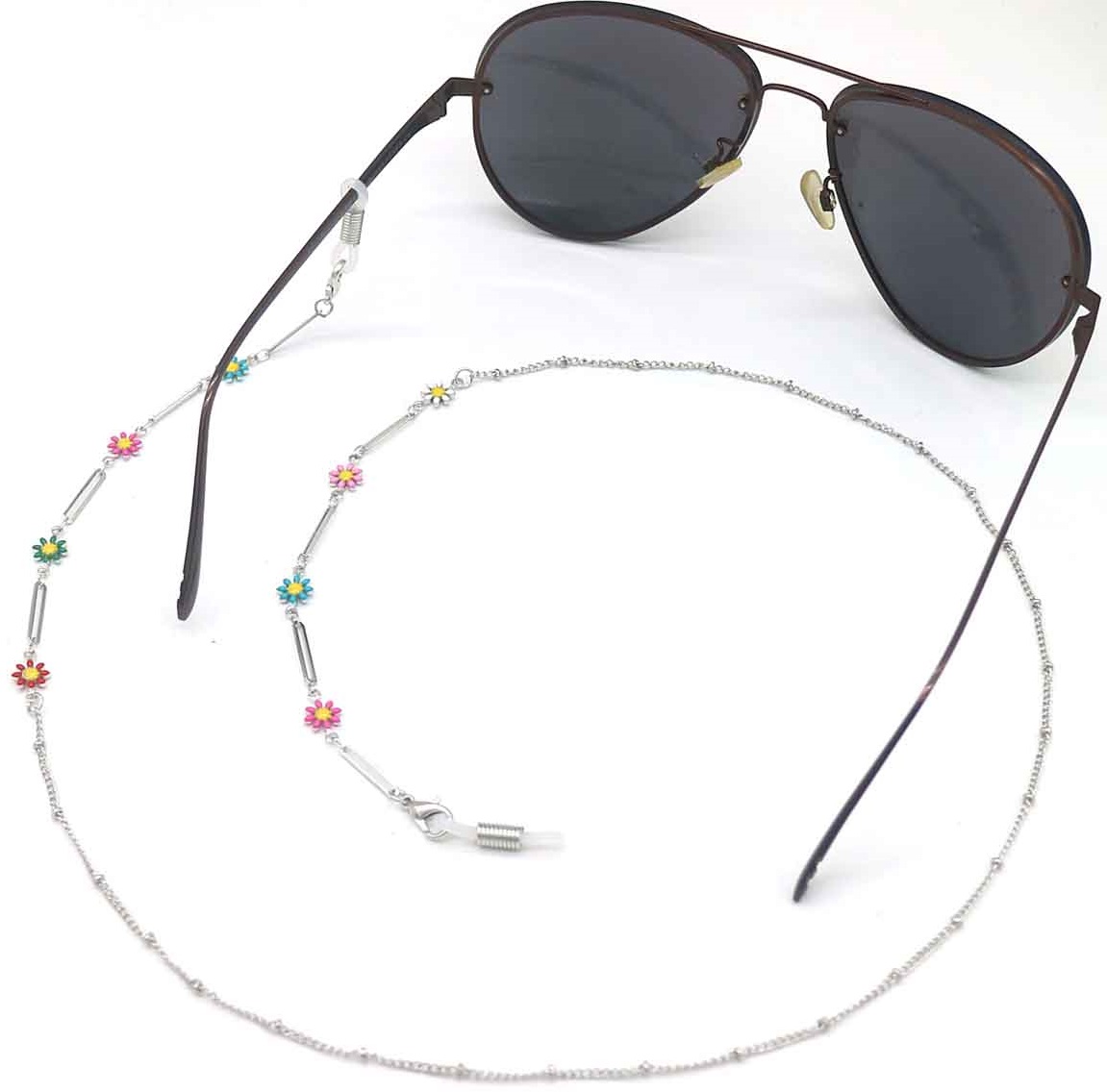 A-B2.2 GL004-107-1 Sunglass Chain Flowers