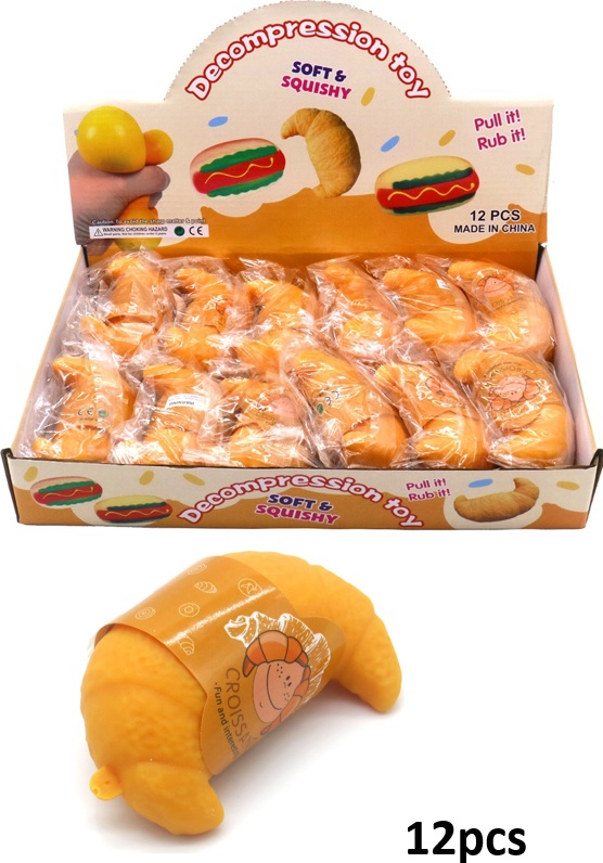 Q-C2.2 TOY2535-054 Squishy Croissants - 12pcs