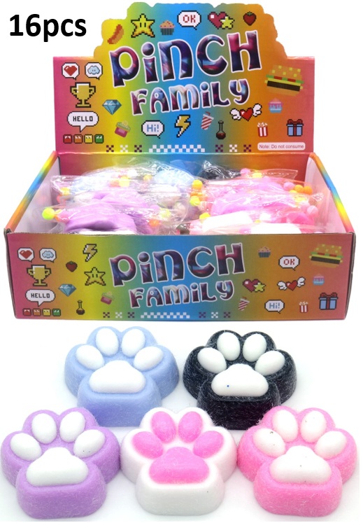 Q-D6.1 TOY2535-041 Squishy Paws- 16pcs
