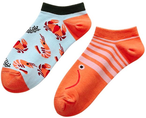 S-D3.3 SOCKS2525-001 Ankle Socks Size 38-45 Shrimp