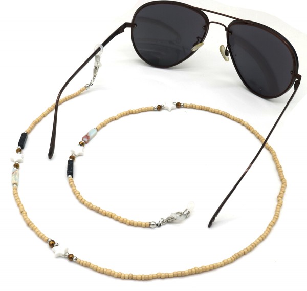 F-E2.3  GL1660-052 Sunglass Chain Star Brown