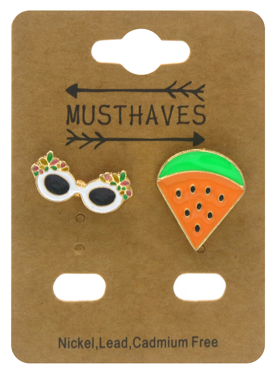C-D7.2  PIN2557-042-2 Set of Pins Sunglasses - Watermelon