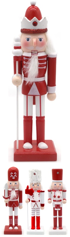L-F4.1  DC1046-011 Christmas Nutcrackers 25cm - Mixed Designs - 1pc